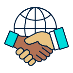 International cooperation icon